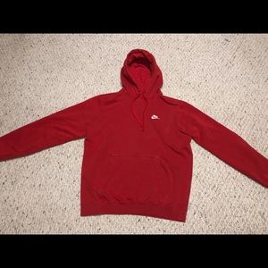 Nike Sportswear Club Red Fleece Pullover Hoodie